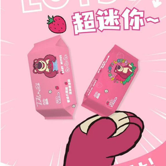 [littlecrab] Tisu Basah Mini Package Isi 8pcs Wet Tissue Motif Hello Kitty Daisy Duck Minnie Mouse Pochacco Lotso Mini Portable