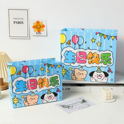 [littlecrab] Paper Bag Happy Birthday Motif Ultah Tas Kado Aesthetic Tali Atas Souvenir Printing