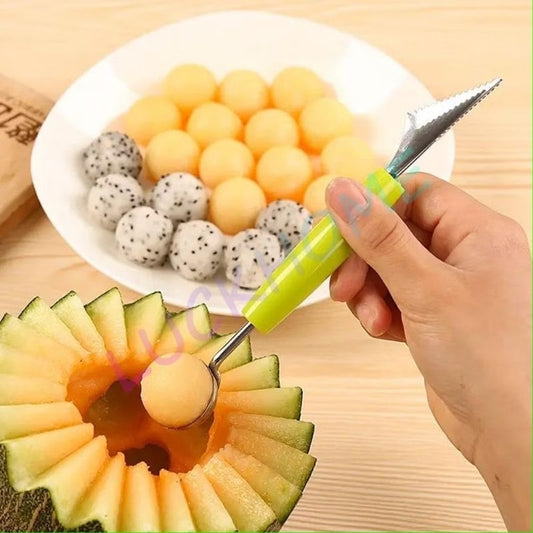 Pekanbaru Stainless Steel Fruits Carve Knife Sendok Buah Alat Pengupas Buah Spoon Fruit