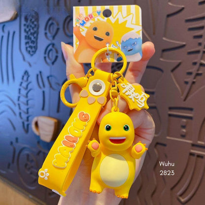 [littlecrab] Gantungan Kunci Nailong Dino Kuning Karakter Emoticon Full Body Badan Gemoy Keychain