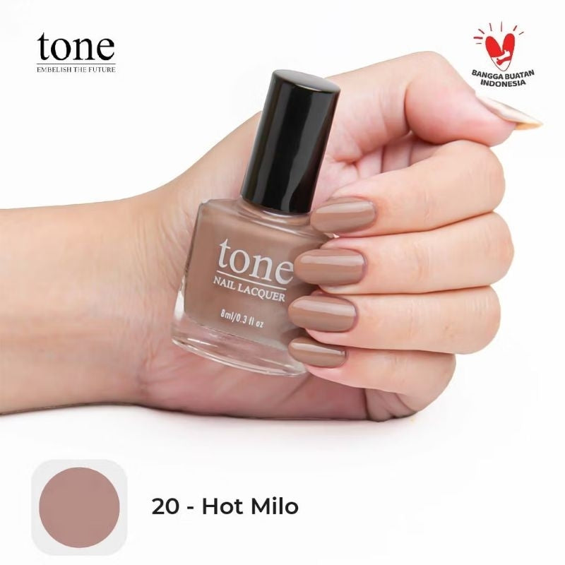 Pekanbaru Lacquer Kutek Tone Nail  Nude Halal Murah 8Ml | Cat Kuku Tone Nail Polish 8Ml