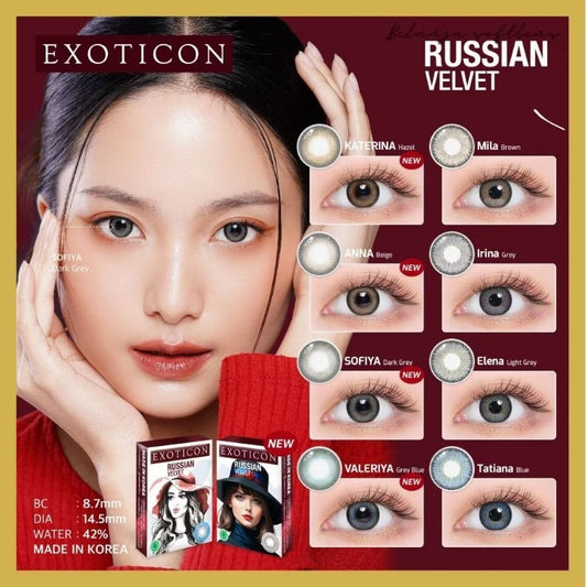 Pekanbaru Softlens X2 New Russian Velvet By X2 /Exoticon Softlens/Normal /Minus