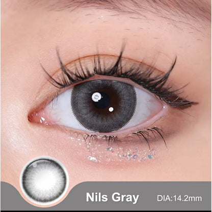 Pekanbaru Magister Softlens Minus Nils Brown Gray 14.2Mm 14.5Mm Lensa Kontak Warna Natural Lens Wedding