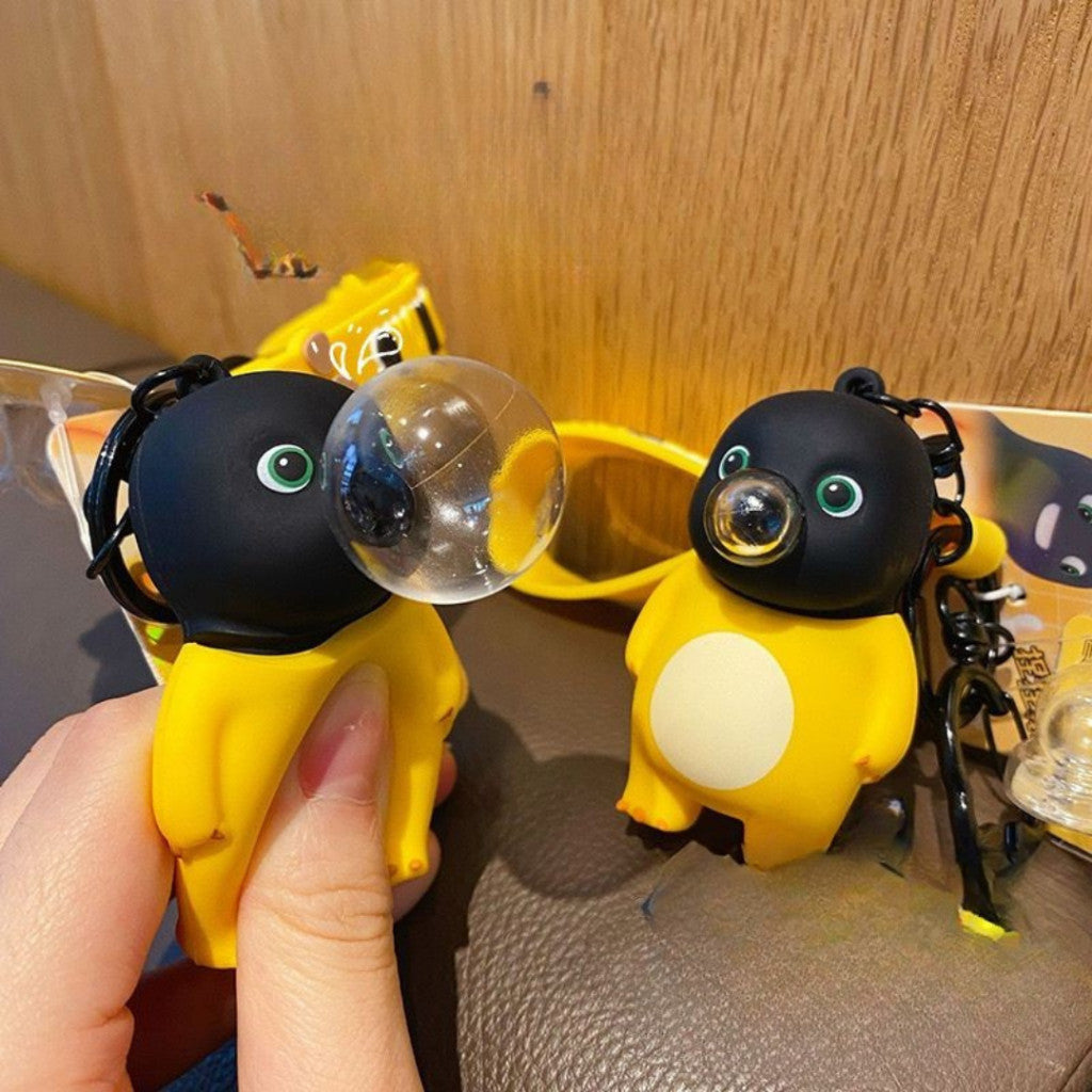 [littlecrab] Gantungan Kunci Nailong Dino Kuning Karakter Emoticon Full Body Badan Gemoy Keychain