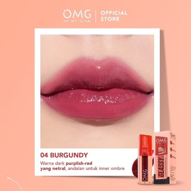 Pekanbaru Omg Glassy Lip Tint 2G Oh My Glam Lip Tint Warna Intense Tahan 12 Jam Skincare
