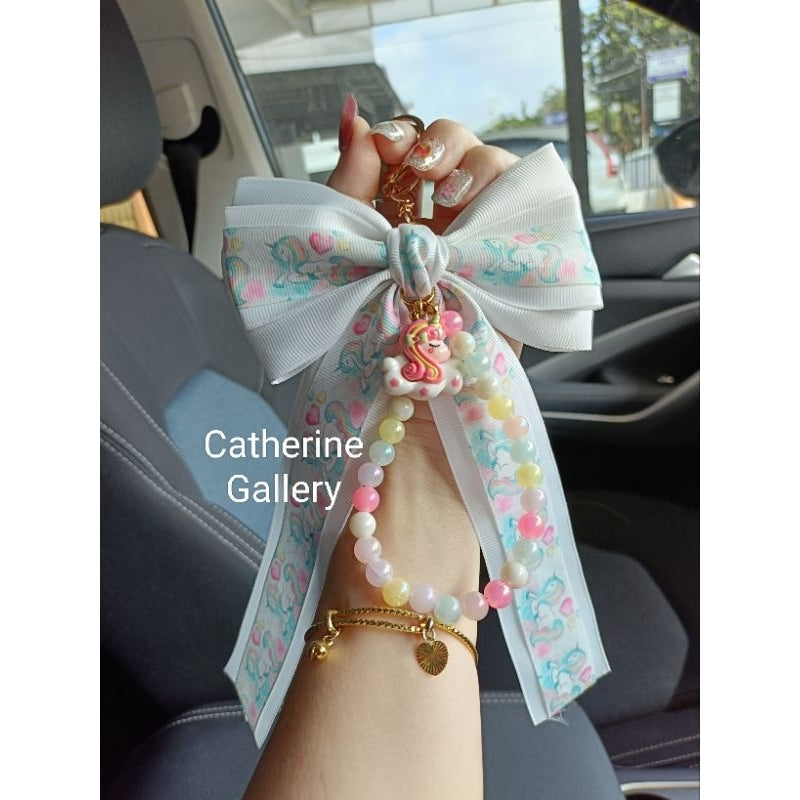 Pekanbaru Hanya 3 Hari Diskon Khusus : Gantungan Tas wanita  Pita Mutiara Clarice Cantik/keychain