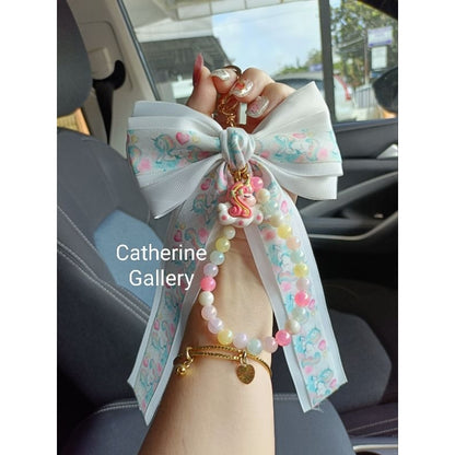 Pekanbaru Hanya 3 Hari Diskon Khusus : Gantungan Tas wanita  Pita Mutiara Clarice Cantik/keychain