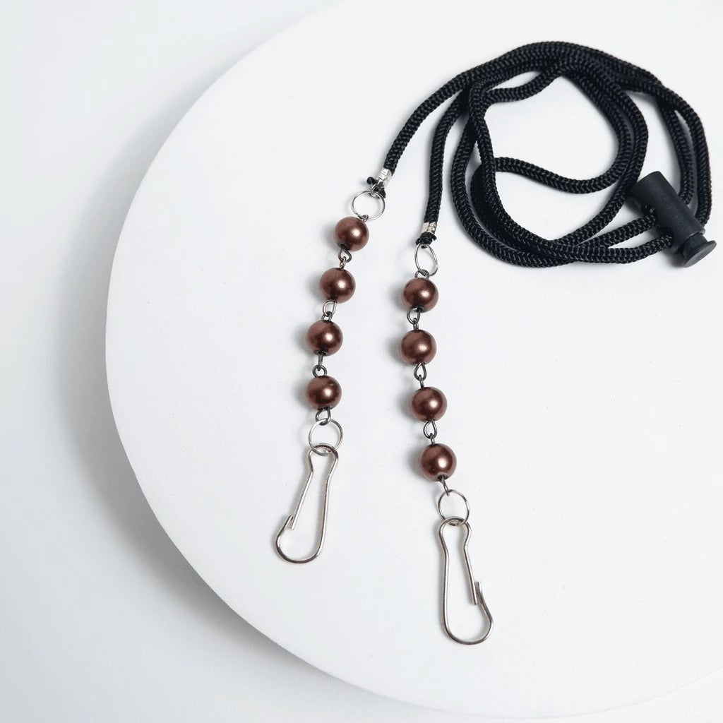 Strap Masker Kristal Mutiara 2in1Kalung Pengait Konektor Lanyard masker HEADLOOP HIJAB