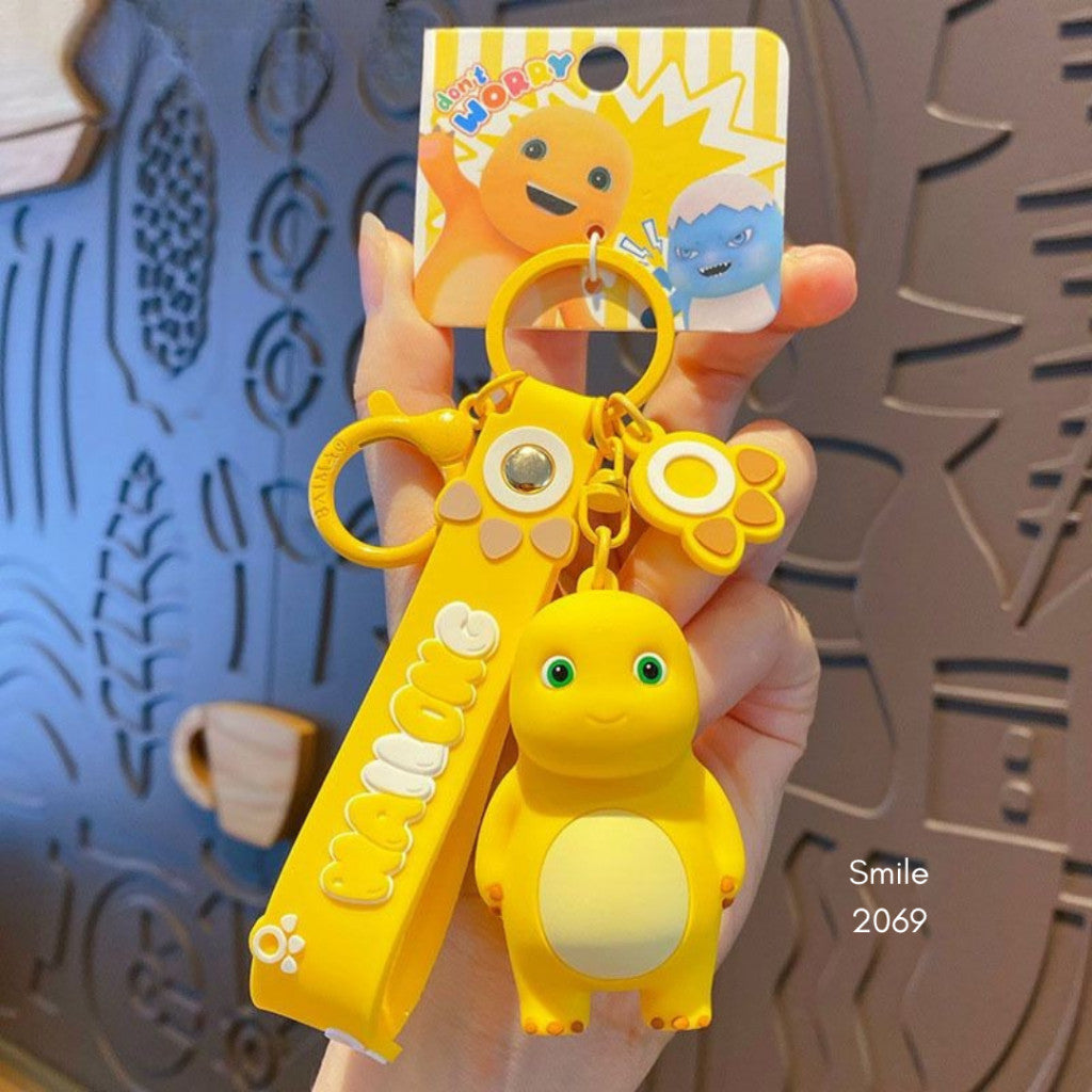 [littlecrab] Gantungan Kunci Nailong Dino Kuning Karakter Emoticon Full Body Badan Gemoy Keychain