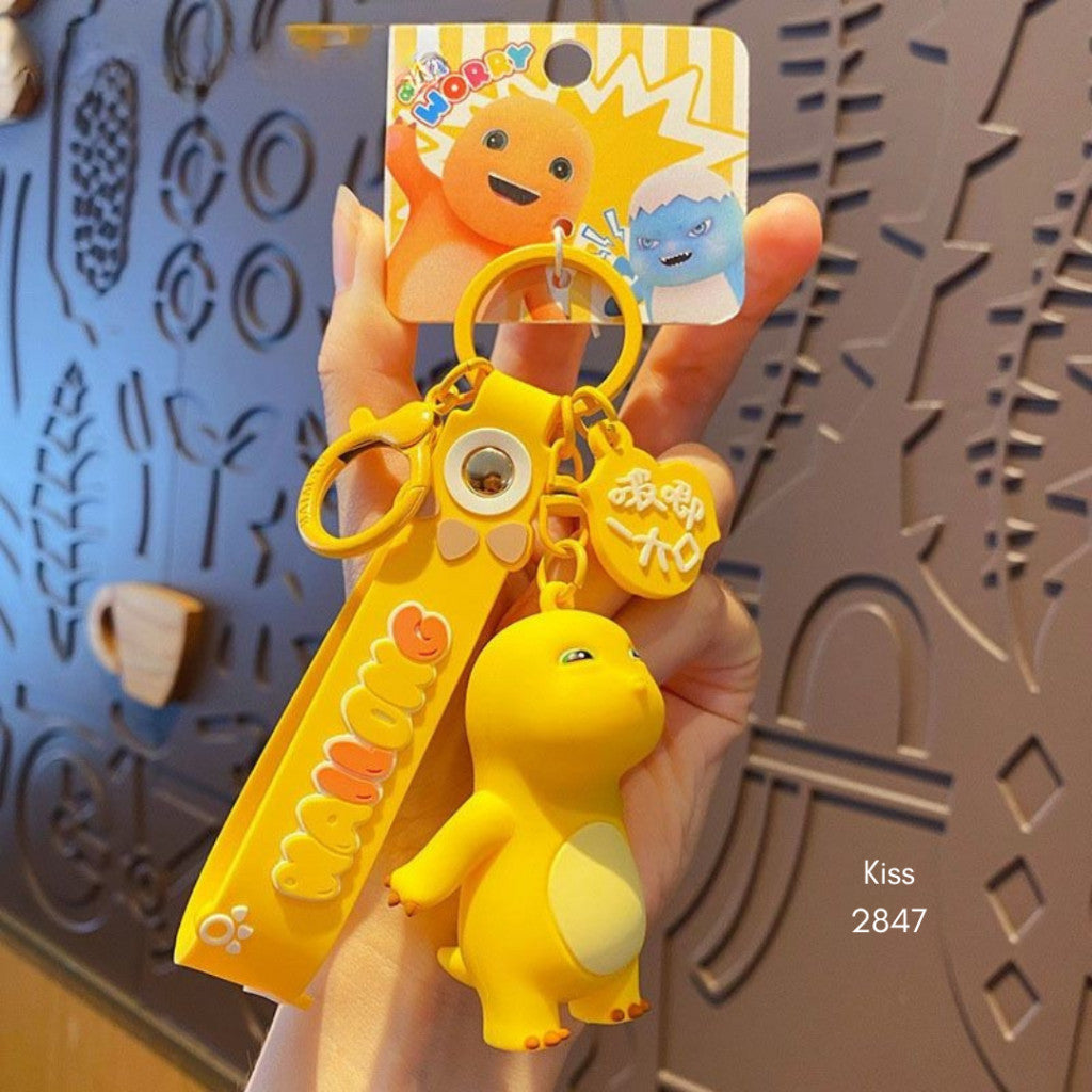 [littlecrab] Gantungan Kunci Nailong Dino Kuning Karakter Emoticon Full Body Badan Gemoy Keychain