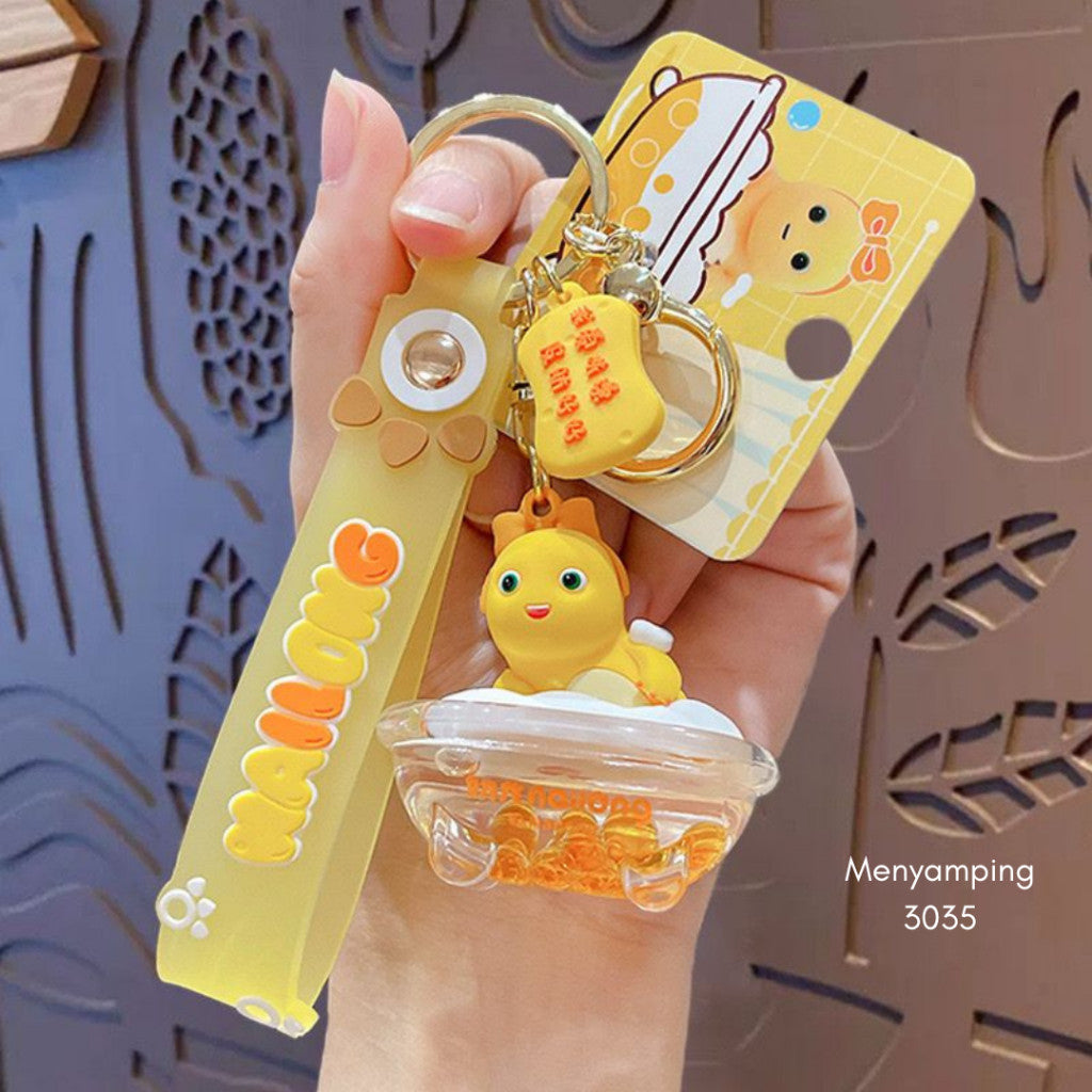 [littlecrab] Gantungan Kunci Nailong Dino Kuning Karakter Emoticon Full Body Badan Gemoy Keychain