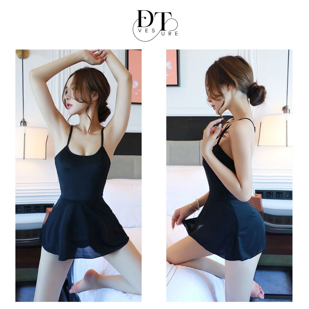 Pekanbaru Lingerie Dress Set D-128 Bodysuite Baju Tidur Dinas Wanita Dewasa