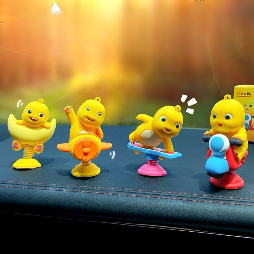 [littlecrab] Pajangan Mobil Motor Nailong Dino Kuning Hiasan Dashboard Mini Figure Goyang Unik