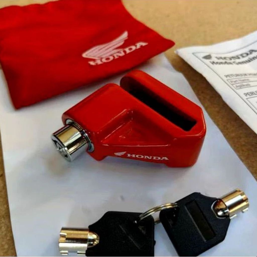 Gembok Cakram Motor AHM Honda Original Kunci Pengaman Motor Anti Maling