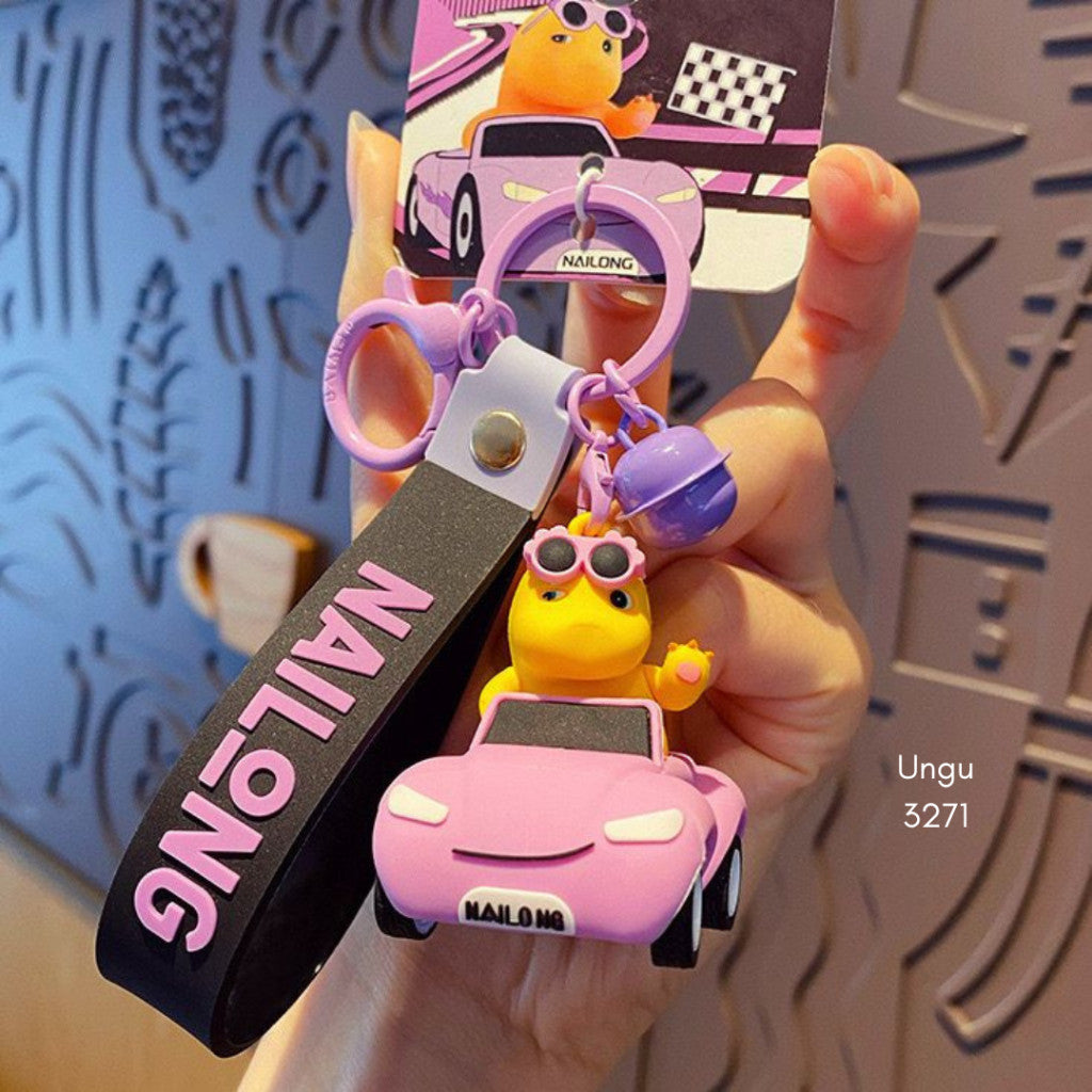 [littlecrab] Gantungan Kunci Nailong Dino Kuning Karakter Emoticon Full Body Badan Gemoy Keychain