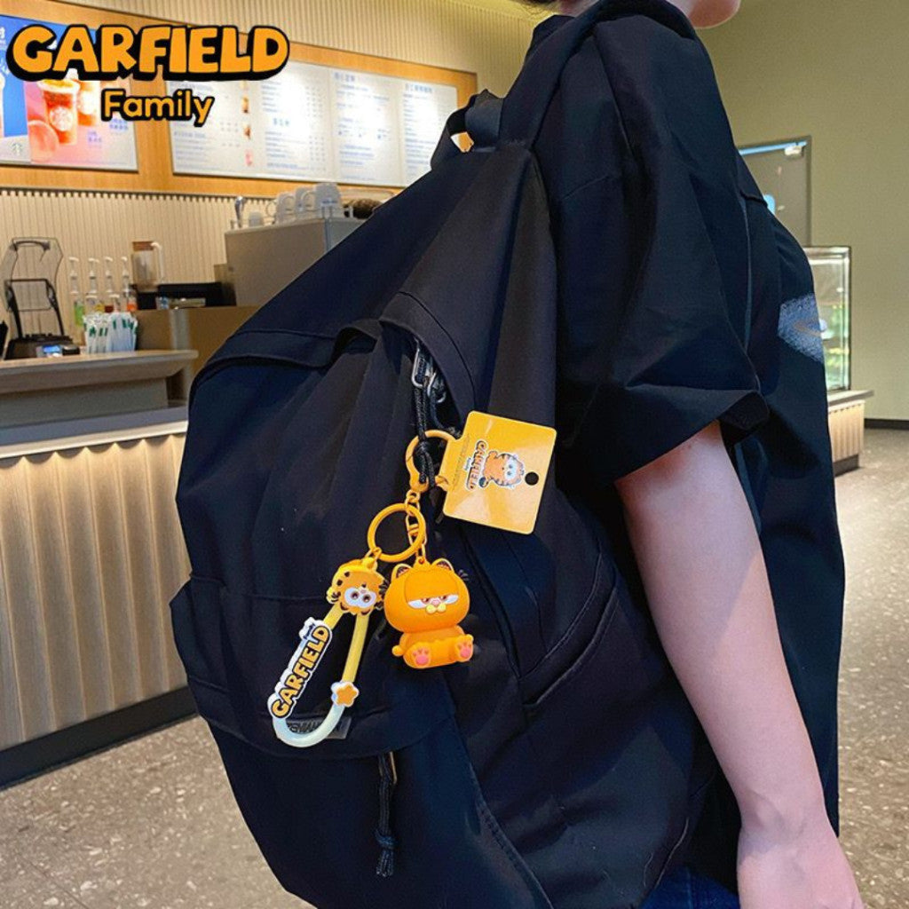 [littlecrab] Gantungan Kunci Garfield Kucing Orange Baby Cat Keychain Gemoy Lonceng Aesthetic