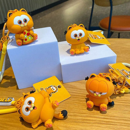 [littlecrab] Gantungan Kunci Garfield Kucing Orange Baby Cat Keychain Gemoy Lonceng Aesthetic