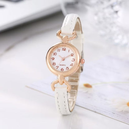 Pekanbaru Jam Tangan Casual Wanita Analog Kecil Dial Bulat Dengan Strap Pu