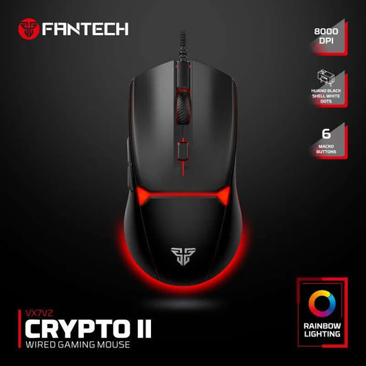 Pekanbaru Macro Mouse Gaming Fantech Vx7 V2 Crypto Ii Black