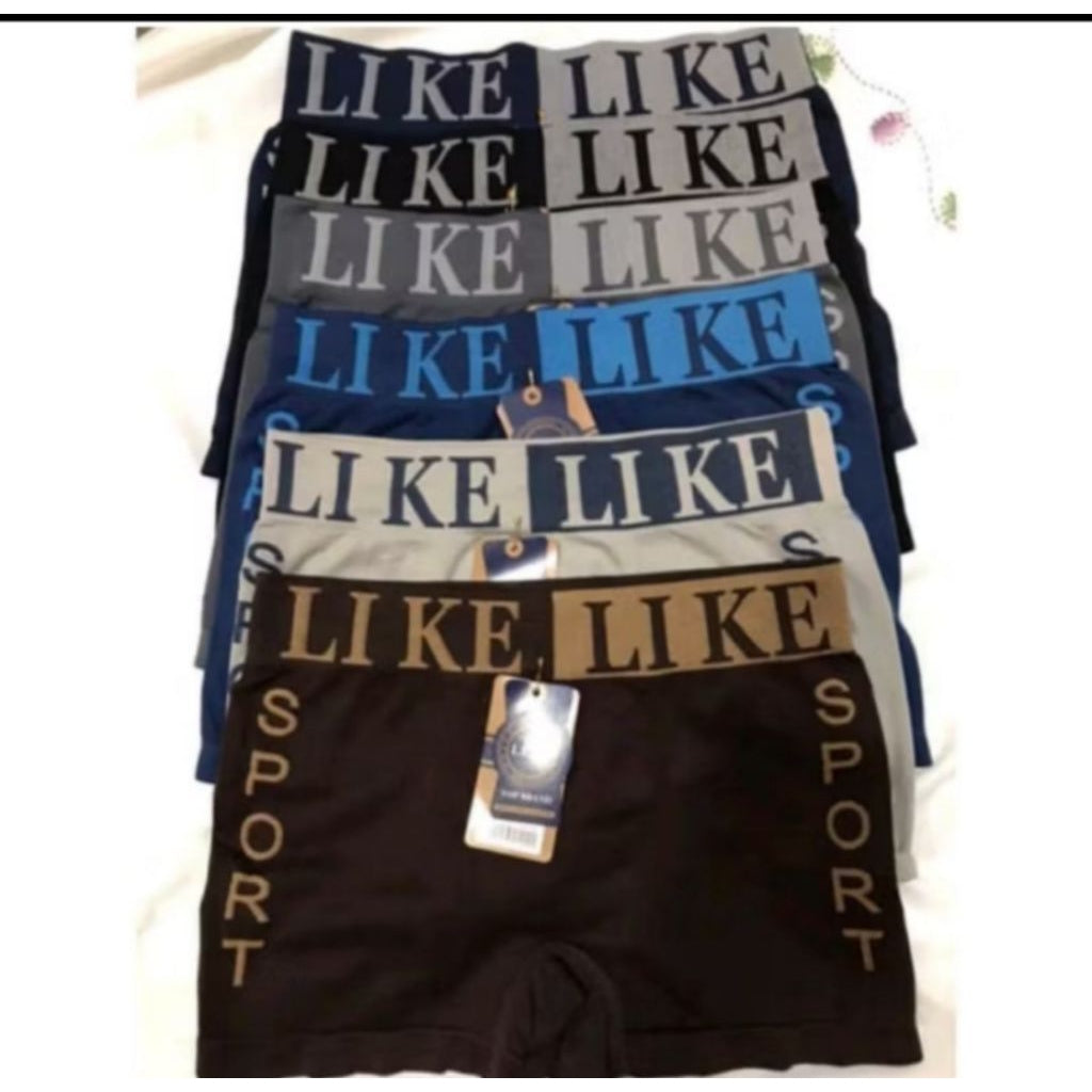 Pekanbaru Celana dalam Boxer pria Like isi 3 pcs