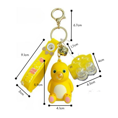[littlecrab] Gantungan Kunci Nailong Kompeng Dodot Bubble Tiup Balon Keychain Dino Kuning Black Face