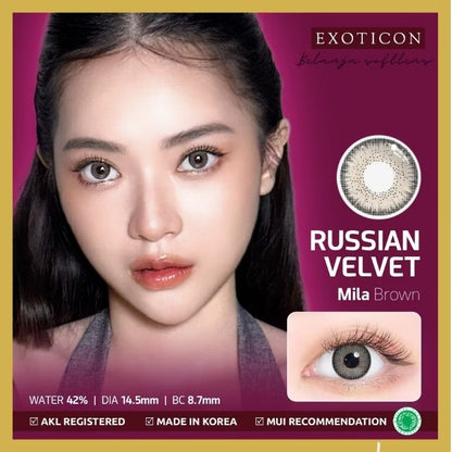 Pekanbaru Softlens X2 New Russian Velvet By X2 /Exoticon Softlens/Normal /Minus