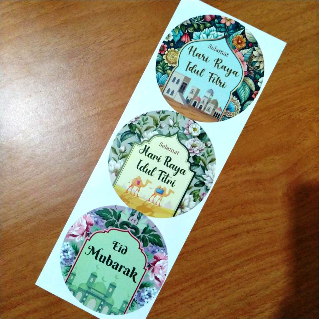 Pekanbaru Sticker Idul Fitri / Lebaran Lembaran Berbagai Ukuran