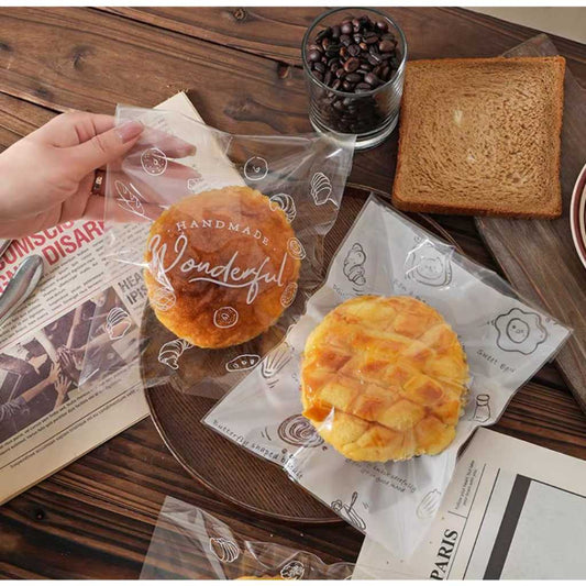 Pekanbaru Plastik Opp / Plastik Cookies / Roti Bening Motif Berbagai Ukuran Per Pack