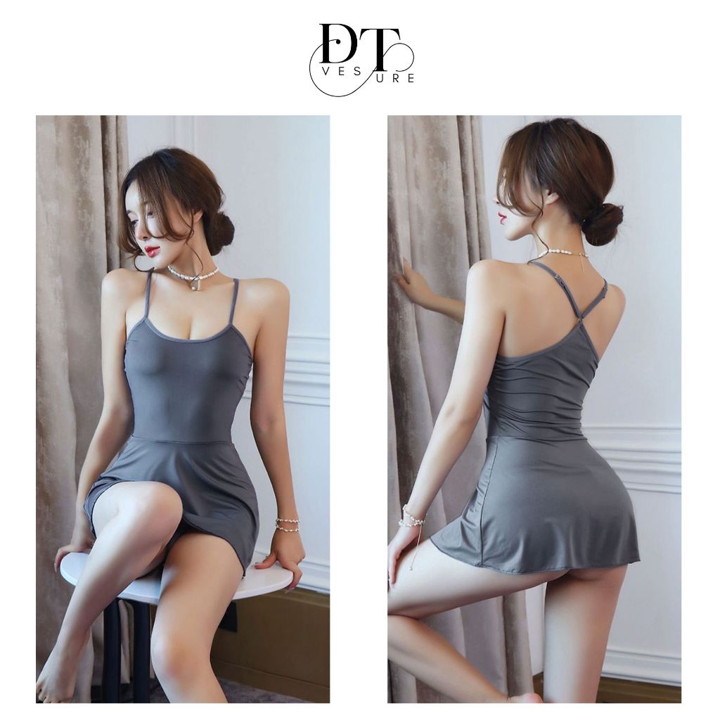 Pekanbaru Lingerie Dress Set D-128 Bodysuite Baju Tidur Dinas Wanita Dewasa