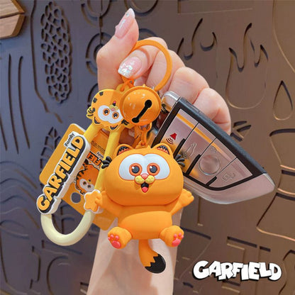 [littlecrab] Gantungan Kunci Garfield Kucing Orange Baby Cat Keychain Gemoy Lonceng Aesthetic