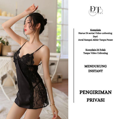 Pekanbaru Lingerie Seksi Set D-119 Hot Renda Samping Transparant Pakaian Dalam Baju Tidur Wanita Dewasa Seksi Baju Dinas Malam Panjang Premium
