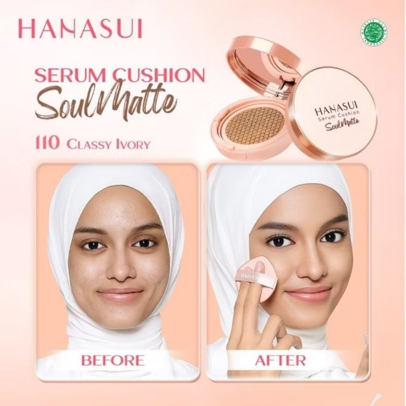 Pekanbaru Hanasui Serum Cushion Soulmatte Foundation Bedak
