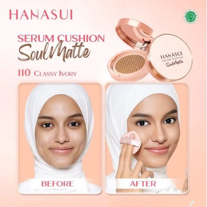 Pekanbaru Hanasui Serum Cushion Soulmatte Foundation Bedak