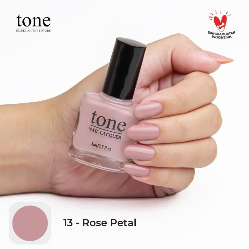 Pekanbaru Lacquer Kutek Tone Nail  Nude Halal Murah 8Ml | Cat Kuku Tone Nail Polish 8Ml