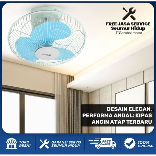 Pekanbaru Kipas Angin Sekai Cof-1663 / Ceiling Fan Sekai Cof 1663 / Orbit Fan 16Inch 60W