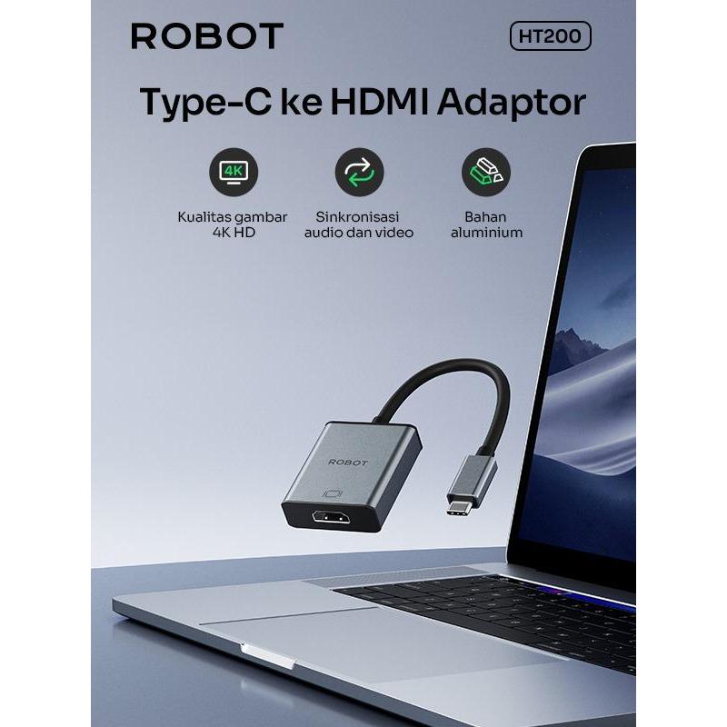 Pekanbaru Robot Ht200 Type-C To Hdmi Adapter 4K