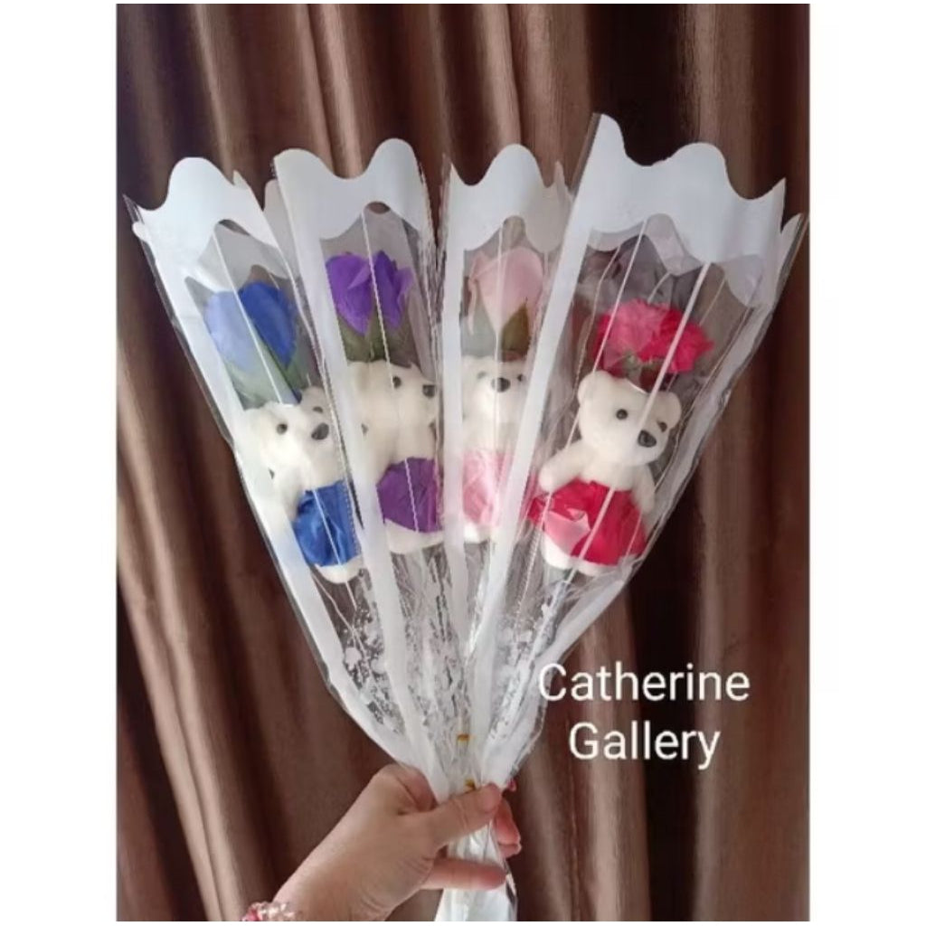 Pekanbaru Bunga Teddy Setangkai / Bunga Valentine / Bunga Mawar Teddy / Bunga Hari Guru