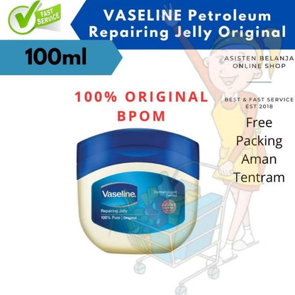 Pekanbaru Vaseline Petroleum Jelly Repairing Jelly Original 50 100 Ml Pelembab Multifungsi