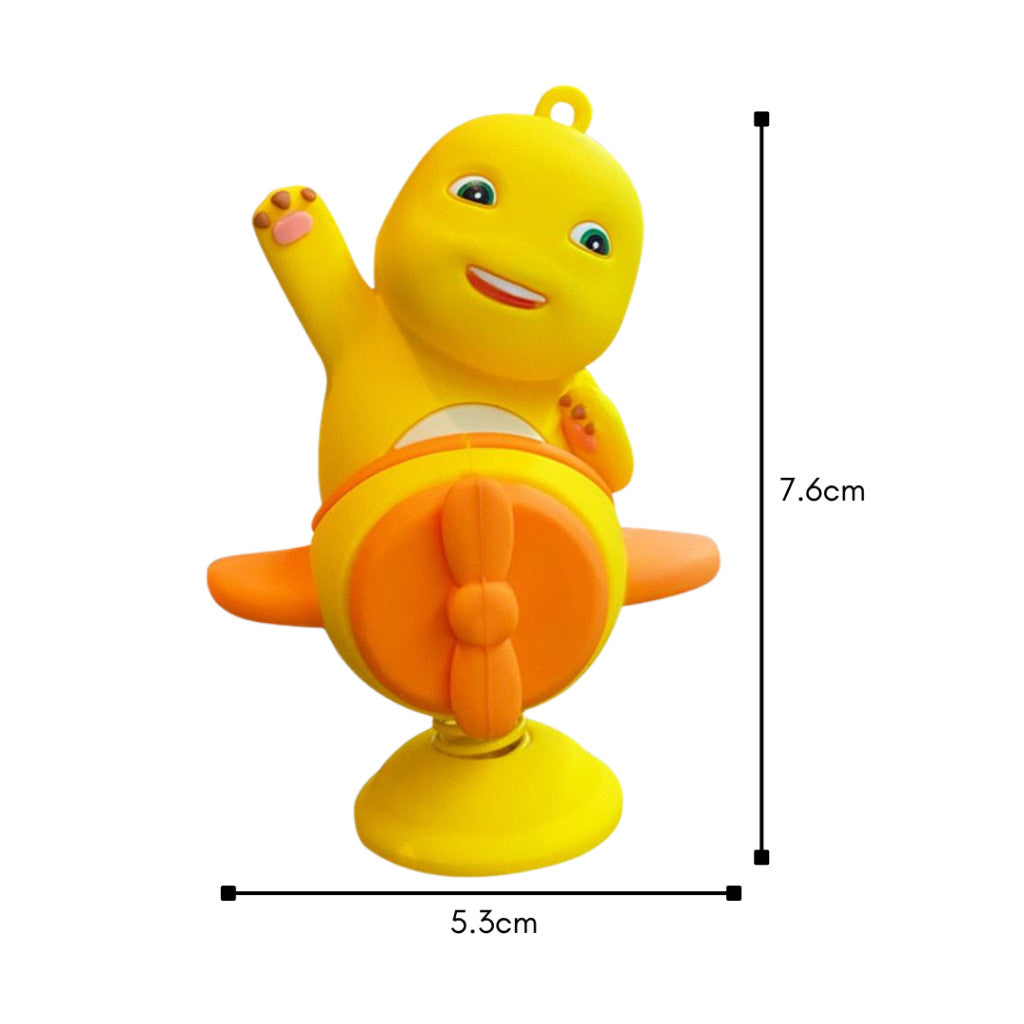 [littlecrab] Pajangan Mobil Motor Nailong Dino Kuning Hiasan Dashboard Mini Figure Goyang Unik