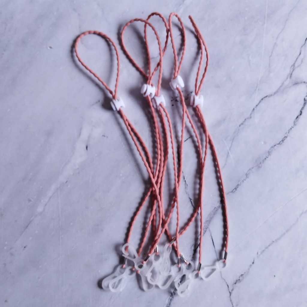 [YL] Strap Masker 2 in 1/ Kalung Masker / Kalung Gantungan Masker Multifungsi Bisa dipakai utk Hijab / Strap Masker Pita/Kalung Masker Hijab 2 in 1 Stap Masker Elastis Konektor Masker Boba