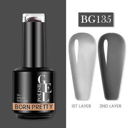 Pekanbaru [Bpom] Born Pretty Jelly Gel Polish 15Ml Nude Nail Gel Polish Cat Kuku Kutek Gel Nail Art Uv Led Gel