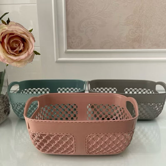Pekanbaru (1 PCS) Basket NONA / Keranjang Estetik High Quality / Keranjang Skincare / Keranjang serbaguna / Mini Basket Atk