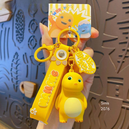 [littlecrab] Gantungan Kunci Nailong Dino Kuning Karakter Emoticon Full Body Badan Gemoy Keychain