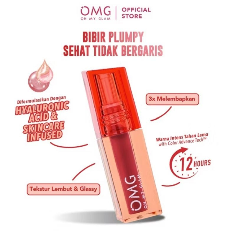 Pekanbaru Omg Glassy Lip Tint 2G Oh My Glam Lip Tint Warna Intense Tahan 12 Jam Skincare