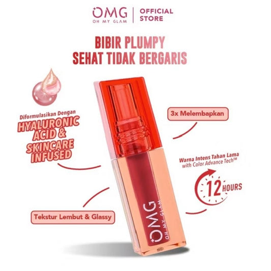 Pekanbaru Omg Glassy Lip Tint 2G Oh My Glam Lip Tint Warna Intense Tahan 12 Jam Skincare