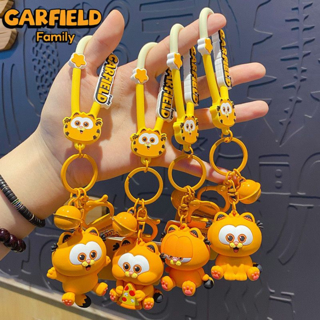[littlecrab] Gantungan Kunci Garfield Kucing Orange Baby Cat Keychain Gemoy Lonceng Aesthetic