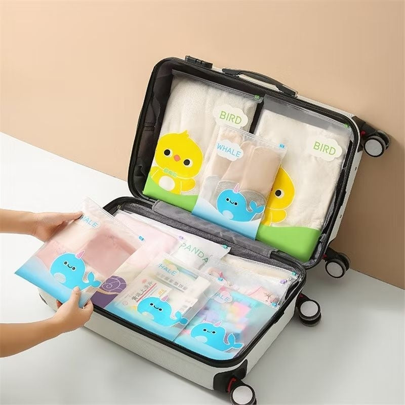 Pekanbaru Ziplock Travel Karakter Hewan Panda Lucu Pouch Penyimpanan Serbaguna