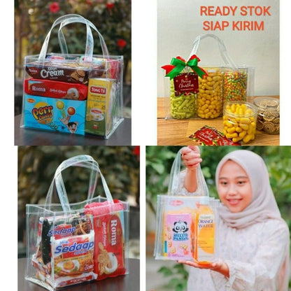 Pekanbaru Tas Mika Transparan Plastik Teransparan Tas Mika Tas Hampers Tas Catering Muat 3 Toples