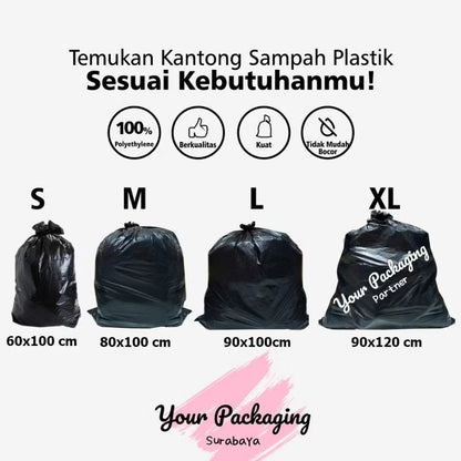 Pekanbaru Plastik Sampah Kecil 40X50 Cm Hitam Plastik Hd Online Shop Packing Olshop Trash
