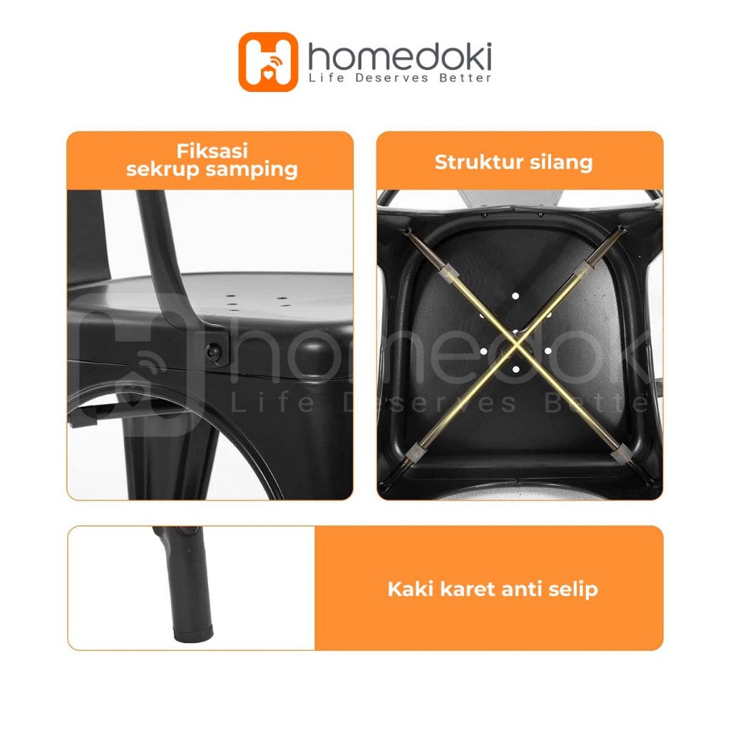 Pekanbaru Homedoki Kursi Bar/Kursi Cafe/Kursi Makan Minimalis/Kursi Makan Besi/Kursi Kantor